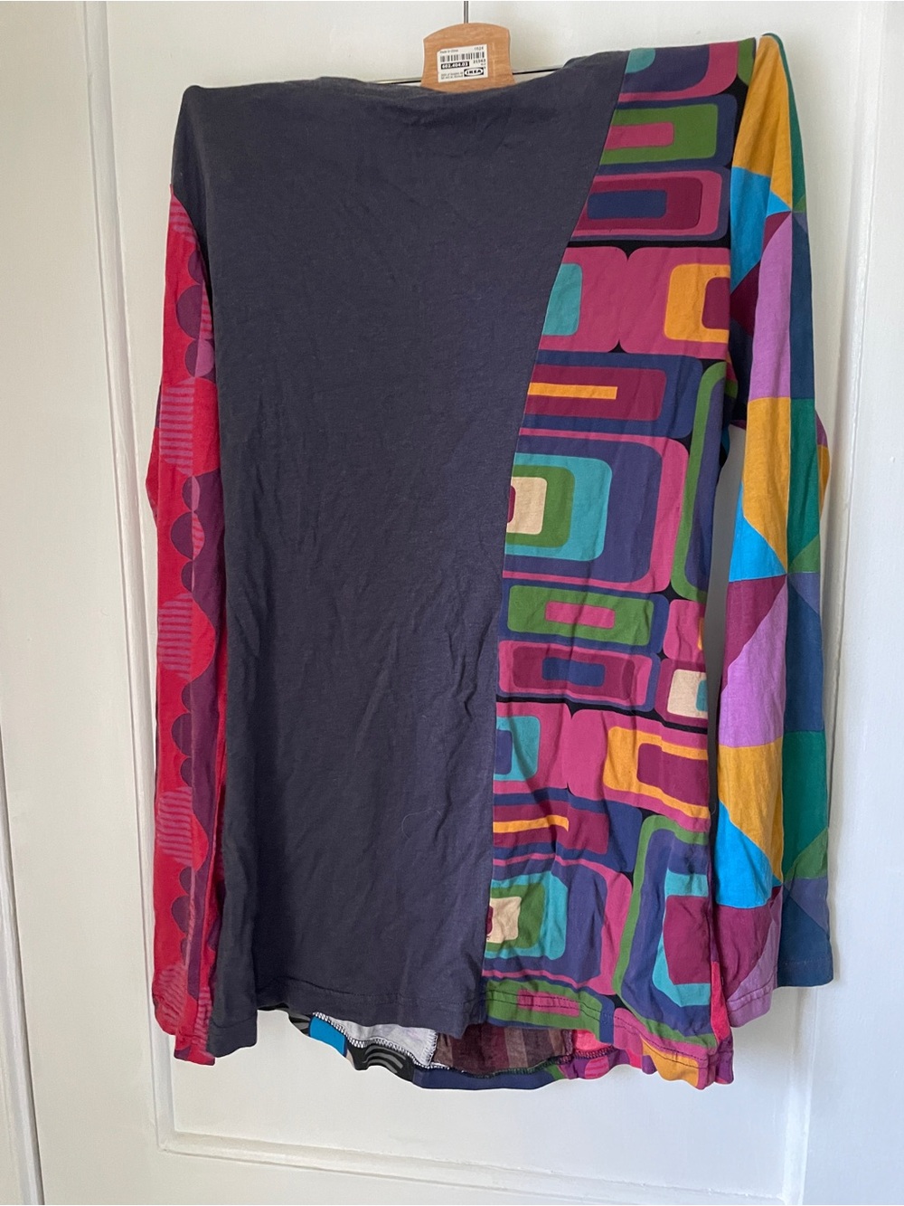 Desigual Multicolor Heart Floral Long Sleeve Top - Pink, Blue, Green - Picture 5 of 5